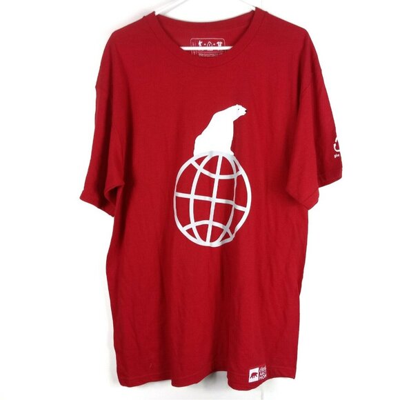 Coca Cola Arctic Home T-Shirt Men's XL Red Polar Bear Graphic Eco-Friendly Tee - Picture 1 of 8